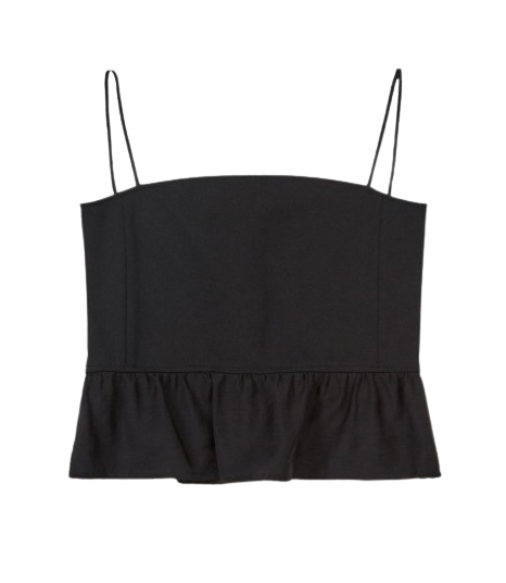 23SU ZIP UP BUSTIER TOP BLACK