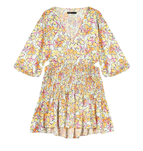 플로럴 컷아웃 원피스