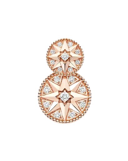 ROSE DES VENTS 귀걸이핑크골드 & 다이아몬드