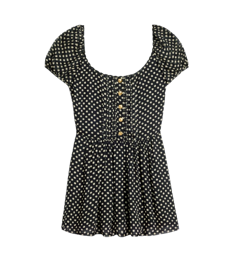 MINI DRESS IN SILK GEORGETTE
BLACK VANILLA