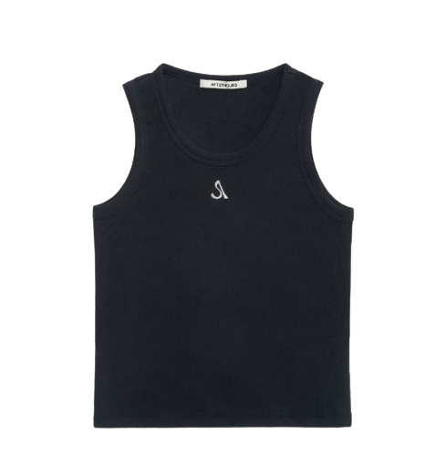 LOGO SLEEVELESS TOP (BLACK)