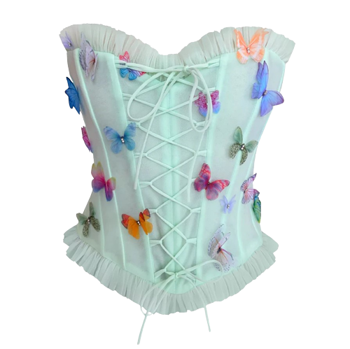 Green Butterfly Corset