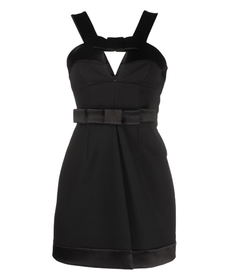 보우 디테일 미니 드레스