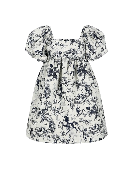 PUFF SLEEVE SHORT DRESS