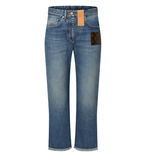 프레이드 헴 스톤워시드 모노그램 패치 진