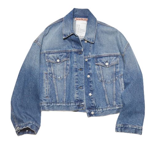 루즈 핏 데님 재킷 미드 블루