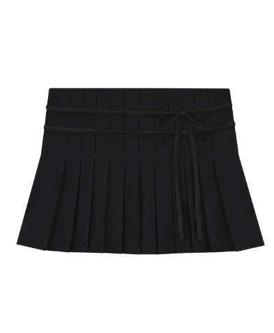 Nana ribbon pleated skirt