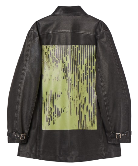 ECO-LEATHER PRINT JACKET