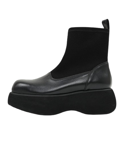ROUND SQUARE PLATFORM BOOTS