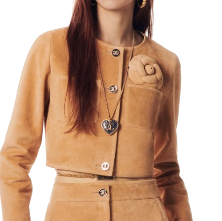 스웨이드 카프스킨 재킷