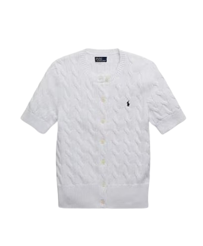 케이블 니트 숏 슬리브 카디건 WMPOSWENDW