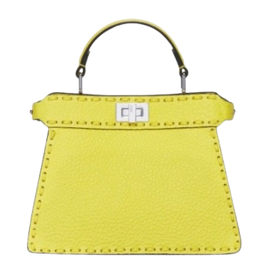 피카부 I See U 쁘띠 306 핸드 스티칭 탑스티치 애시드 옐로우 셀러리아 백