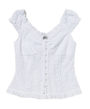 April Lace Top White