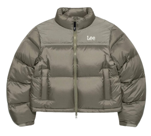 LEE 우먼 크롭 숏 다운 베이지