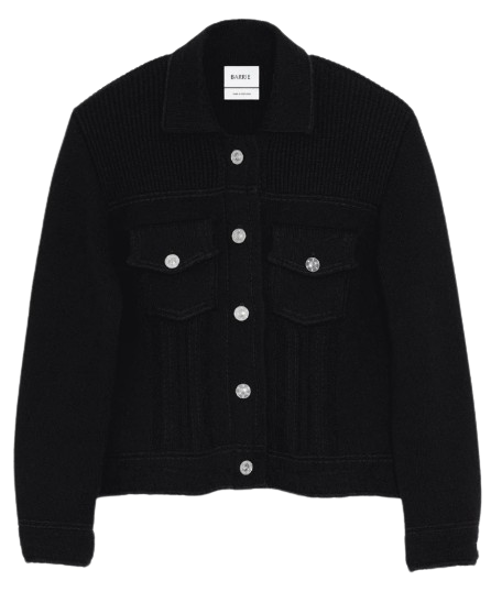 배리 캐시미어와 면 피티드 데님 재킷