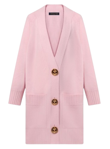 LOUIS VUITTON Oversized Detail LONG CARDIGAN IABDTI