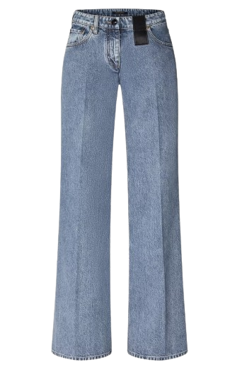 Wide-Leg Graphic Accent jeans