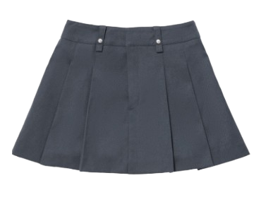 우알롱 Pleats mini skirt