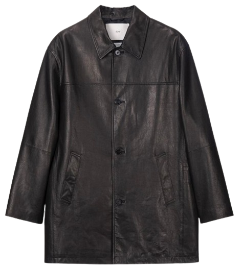 Dunst UNISEX LEATHER HALF JACKET BLACK