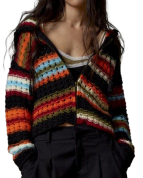 URBANOUTFITTERS BDG 프란시스 크로셰 후드집업 니트 가디건