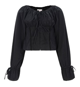 LUCIR ZU Butique lace Blouse (black)