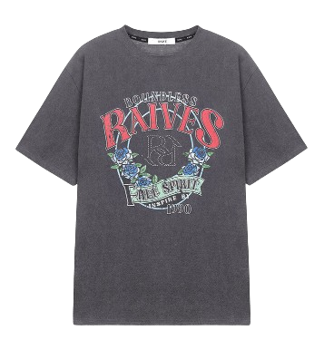 Vintage Rose Graphic T-shirt in D/Grey VW4SE027-13