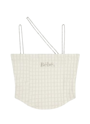 Bebe Tweed Chain Sleeveless