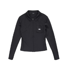 언노운 블루 크리에이티브 유니폼 자켓 블랙