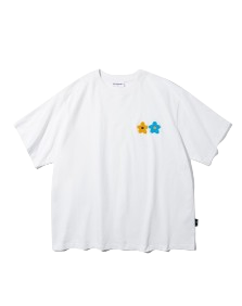 TWIN FLOWER T-SHIRTS WHITE - MISTER CHILD