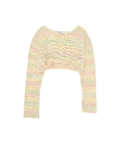 Cable Hand Knitted Top (Yellow)