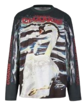  Crew Neck Long Sleeves Cotton Long Sleeve T-shirt Logo