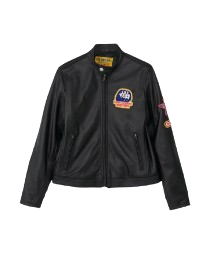 CAFE RACER Patch lamb leather single rider jacket