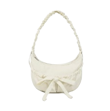 [24SS] 클로버하트 셔링 미디움 나일론 호보백 - 아이보리