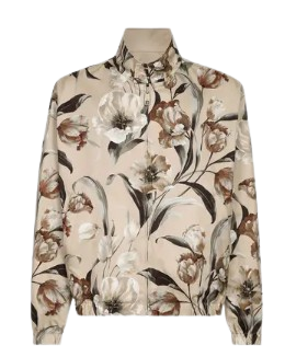 프롤러 프린트 리버서블 하이넥 자켓 